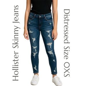 Hollister Distressed Skinny Jeans - Size 0XS